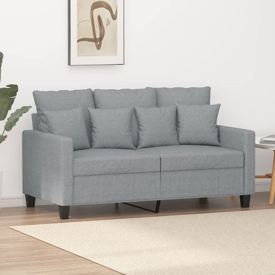 Two-Seater Couch Light Grey 138x77x80 cm