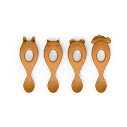 Liewood Baby Set mit Löffeln Liva aus Silikon Gelb 4Stück