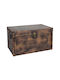 Keskor Wooden Decorative Trunk Brown 58x35x33cm