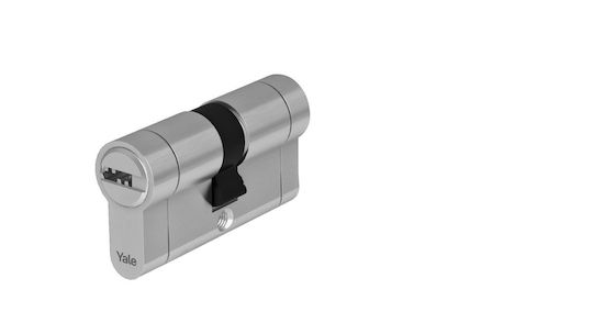 Yale Κύλινδρος Κλειδαριάς Ασφαλείας 90mm (40-50) με 5 Κλειδιά Ασημί