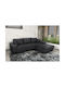 Virginia Corner Couch Bed with Right Corner & Storage Space Gray 246x190cm