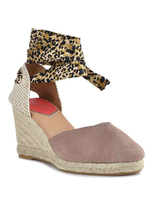 Victoria Platforme dama în stil espadrile Roz