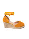 Malesa Women's Suede Platform Shoes Orange