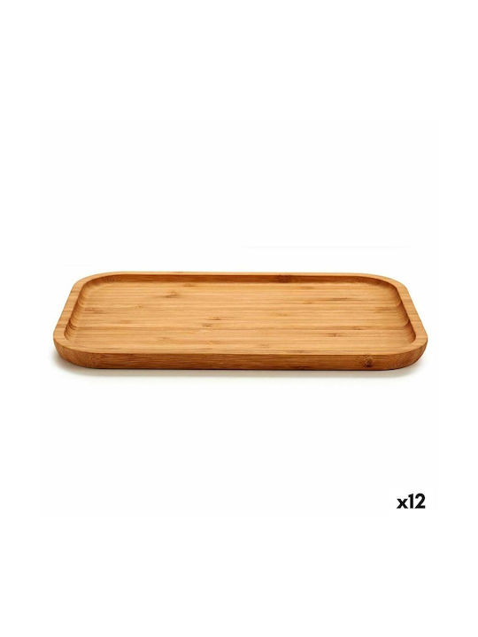 Kinvara Wooden Rectangular Serving Tray in Brown Color 30x20cm 12pcs