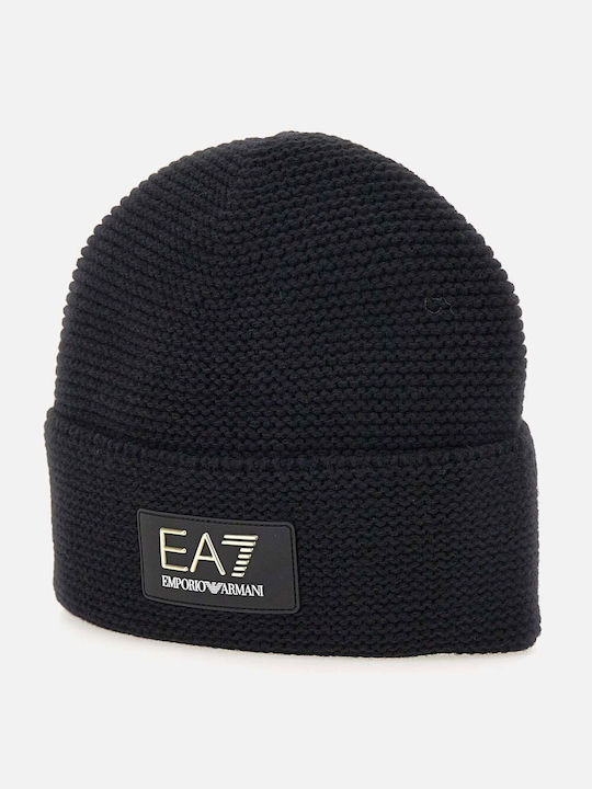 Emporio Armani Beanie Unisex Beanie Knitted in Black color