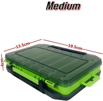 Sea Life Fishing Double Artificial Lure Boxes Green Medium