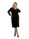 Mini Abendkleid Samt Schwarz
