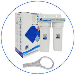 Puredry Water Filtration System Double Under Sink Micron ½" PDW-FH2