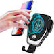 Autoline Car Mobile Mount with Adjustable Hooks and Wireless Charging Black