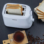 Geepas Toaster 2 Slots 800W White