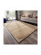 United Carpet Furx Shaggy Velvet Bedroom Rugs Set Beige 100-1123-4 3pcs