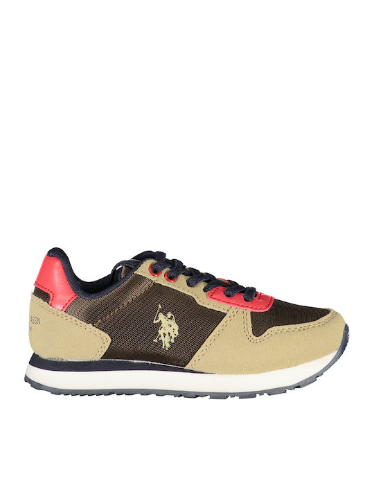 U.S. Polo Assn. Παιδικά Sneakers Καφέ