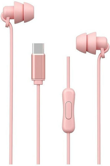 WK YB02 In-Ear Freisprecheinrichtung Kopfhörer mit Stecker USB-C Pink