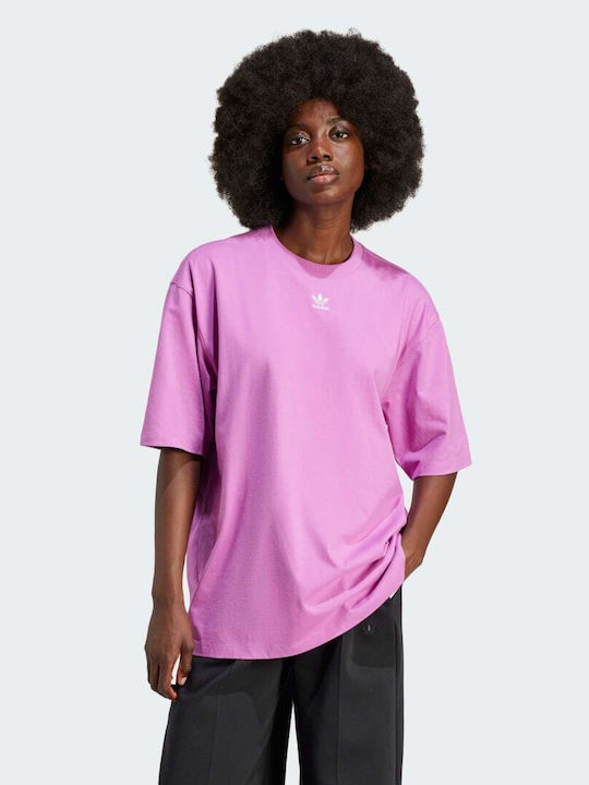 Adidas Adicolor Essentials Γυναικείο Αθλητικό T-shirt Λιλά