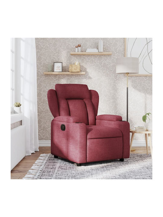 Πολυθρόνα Relax με Υποπόδιο Μπορντό 77x94.5x100cm