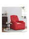 Relax Armchair Massage with Footstool from Leatherette Red 74x89x100cm