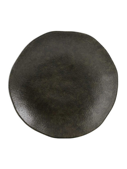 Plate Soup Ceramic Black with Diameter 21.5cm