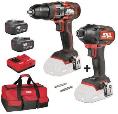 Skil CK1E3357E2 Σετ Δραπανοκατσάβιδο & Παλμικό Κατσαβίδι 20V με 2 Μπαταρίες 5Ah και Θήκη