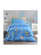 Palatex Sheet Set Single with Elastic Band Cotton Lupa Blue 105x205cm 3pcs