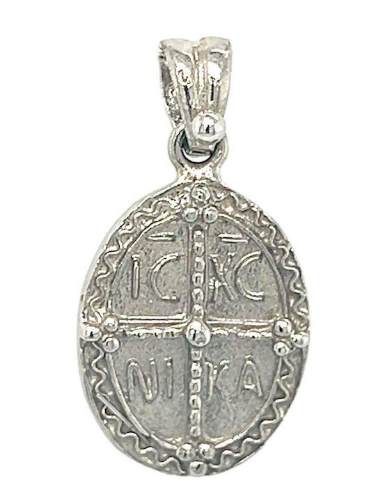 Xryseio Anhänger Kinder Amulett Konstantinato aus Weißgold 14K KN1077