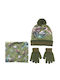 Jurassic World Kinder Beanie Set mit Schal & Handschuhen Gestrickt Grün