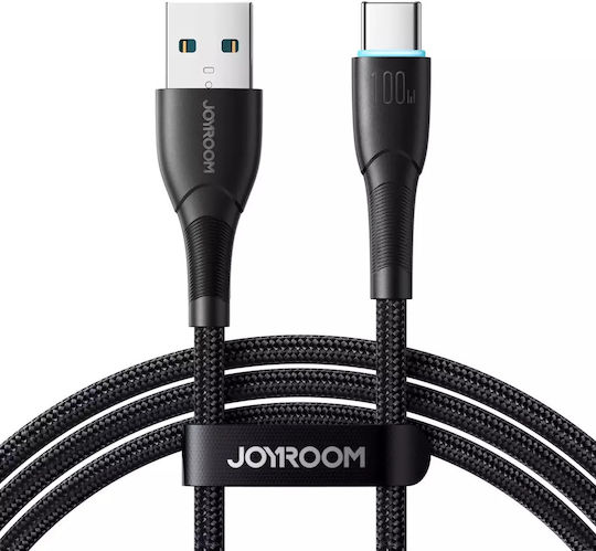 Joyroom Starry Series Cablu USB 2.0 Braided USB-C Masculin - USB-A 100W PD Negru 1m SA32-AC6