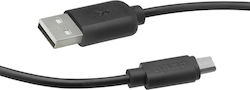 SBS ECCABLEMIC10PO Regular USB 2.0 σε micro USB 1m Μαύρο