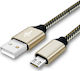 Treqa Braided USB 2.0 spre micro USB Cablu 1m (YH-00820) 1buc