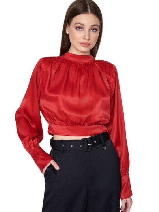 Ale - The Non Usual Casual Damen Bluse Langärmelig Red