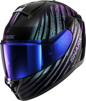 Shark Ridill 2 Assya Full Face Helmet with Pinlock and Sun Visor ECE 22.06 1540gr Black/Purple