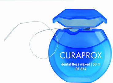 Curaprox DF 834 Waxed Dental Floss with Mint Flavour 50m
