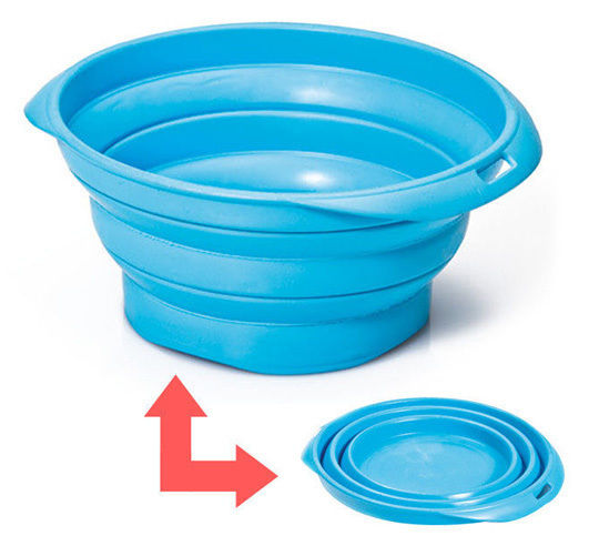 Georplast X Schalen aus Silikon Futter & Wasser für Hund & Katze 350ml in Hellblau Farbe
