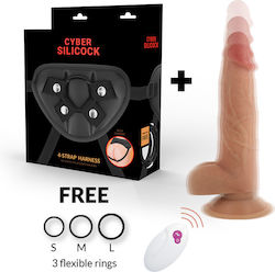 Strap-on Master Harness με Dildo και Δόνηση στο χρώμα του δέρματος Strap-on Master Harness με Dildo και Δόνηση στο χρώμα του δέρματος