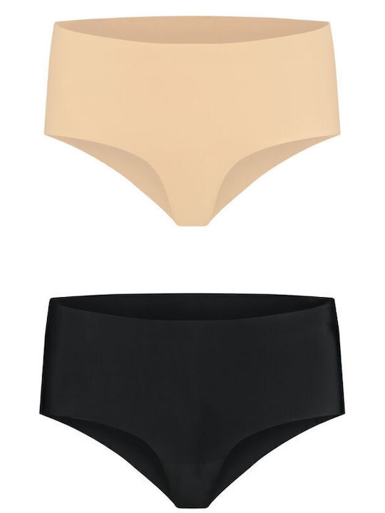 Γυναικεία Slip 2Pack χωρίς Ραφές Μαύρα