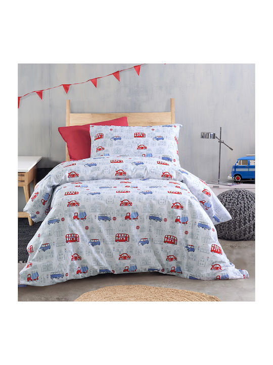 Palatex Duvet Cover Cotton Single 170x250 Joyce Dario Blue