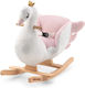 Wellgro Fabric Rocking Toy Swan with Max Load Capacity 40kg Pink