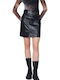 Ale - The Non Usual Casual Leather Mini Skirt in Black color