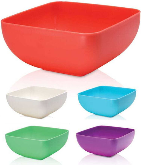 Viosarp Plastic Salad Bowl Multicolour 26x26x15cm