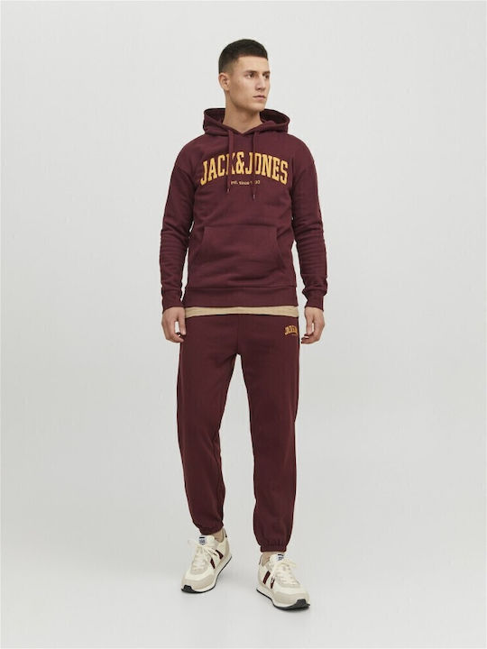 Jack & Jones Sweatpants with Elastic Bordeaux