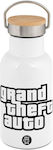 Koupakoupa Gta (grand Theft Auto) Kids Water Bottle Thermos Aluminium with Straw White 350ml