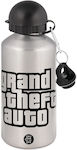 Koupakoupa Gta (grand Theft Auto) Kids Water Bottle Thermos Aluminium with Straw Silver 500ml