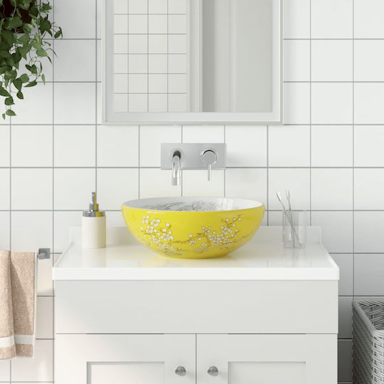 vidaXL Επικαθήμενος Νιπτήρας Κεραμικός 41x41x14cm