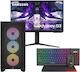 Vengeance Dominator-V9 Corsair Edition Gaming Desktop Computers (Ryzen 5-5500/16GB DDR4/512GB SSD/Radeon RX 6600/No Operating System) and Samsung Odyssey G32A VA 24¨ Monitor