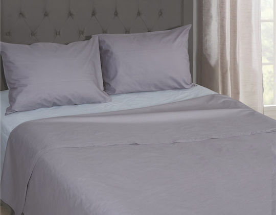 Flamingo Σεντόνι Υπέρδιπλο 220x250εκ. Ice Grey