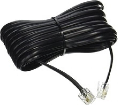 Comp Flat Telephone Cable RJ11 6P4C 10m Black (01.074.0119)