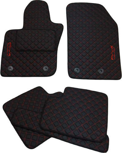 3Lines Set of Front and Rear Mats 5pcs for Fiat 500X Black