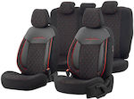 Auto Gs Leatherette Covers Set 11pcs Black