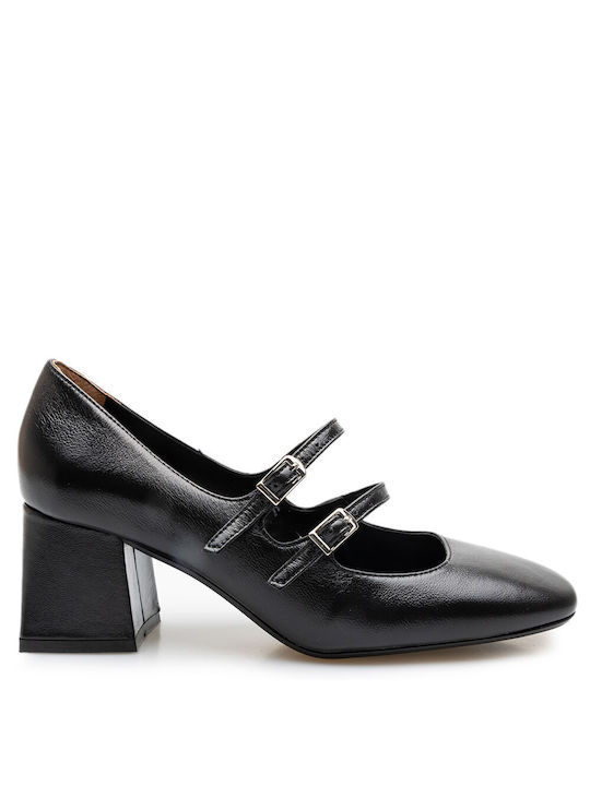 Labrini Patent Leather Black Heels