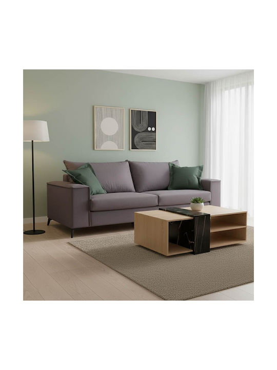 Verona Dreisitzer Sofa Anthrazit 225x93x100cm