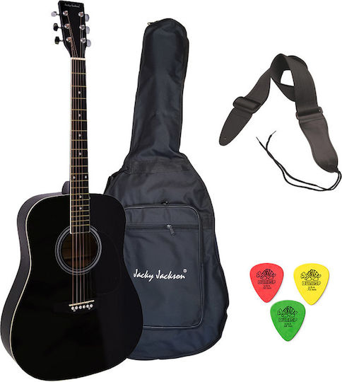 Jacky Jackson Ακουστική Κιθάρα Set Black